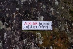 Betreten auf eigene Gefahr